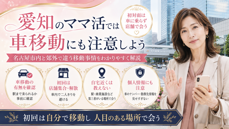 愛知のママ活では車移動に気を付けよう