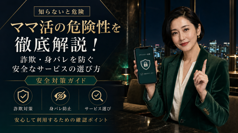 ママ活の危険性を徹底解説！詐欺・身バレを防ぐ安全なサービスの選び方