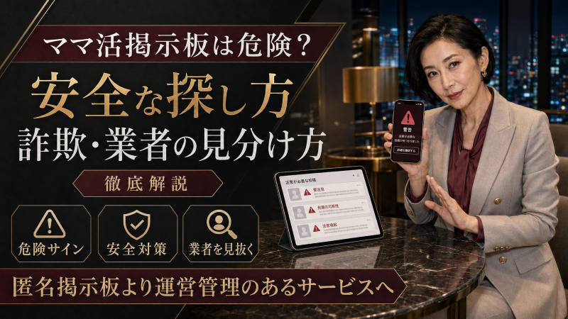 ママ活掲示板は危険？安全な探し方と詐欺・業者の見分け方を徹底解説