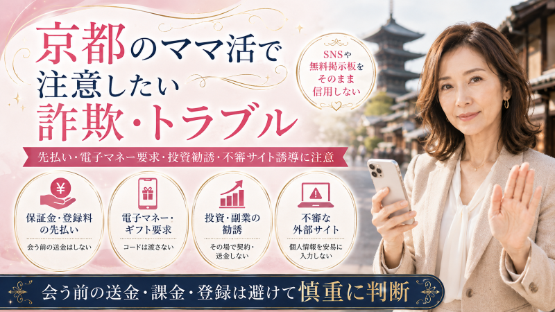 京都のママ活で気を付けたい詐欺・トラブル