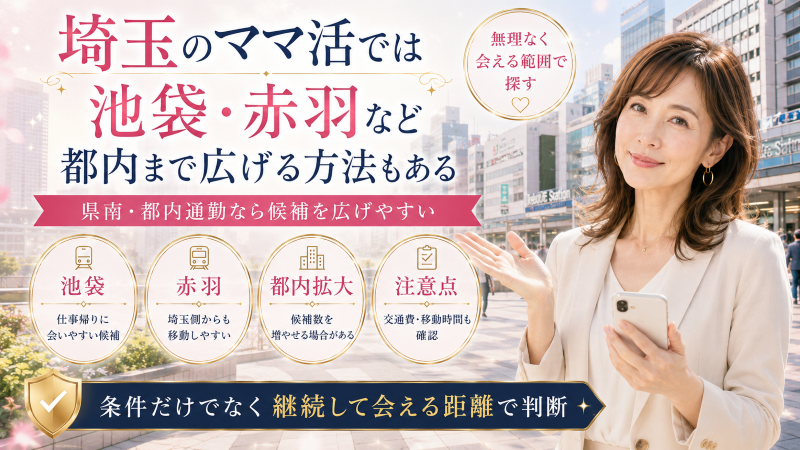 埼玉のママ活では池袋赤羽まで足を延ばすのもあり