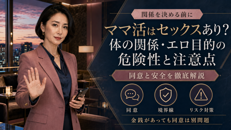 ママ活はセックスあり？体の関係・エロ目的の危険性と注意点を解説