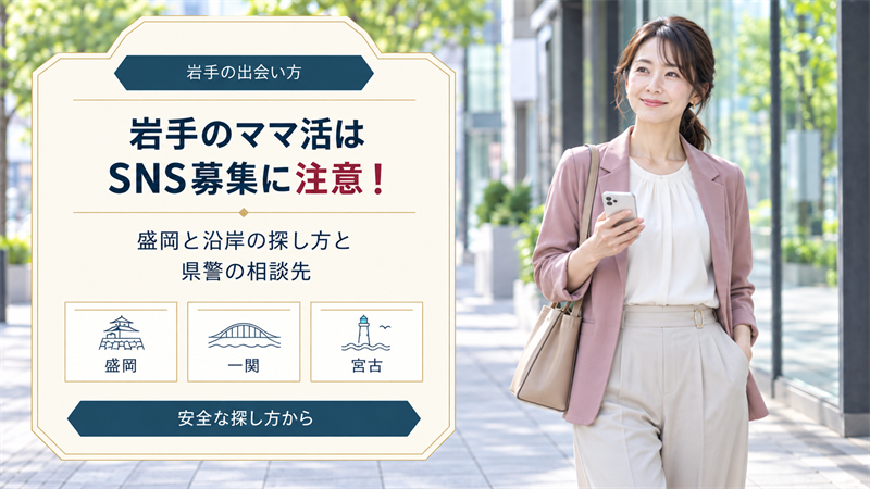 岩手のママ活はSNS募集に注意！盛岡と沿岸の探し方と県警の相談先