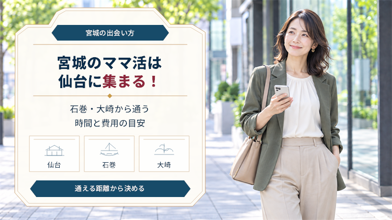 宮城のママ活は仙台に集まる！石巻・大崎から通う時間と費用の目安