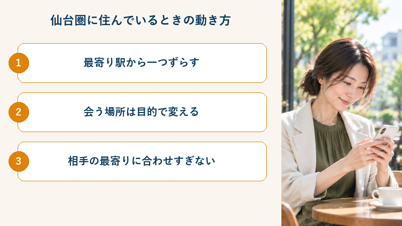仙台圏に住んでいるときの動き方