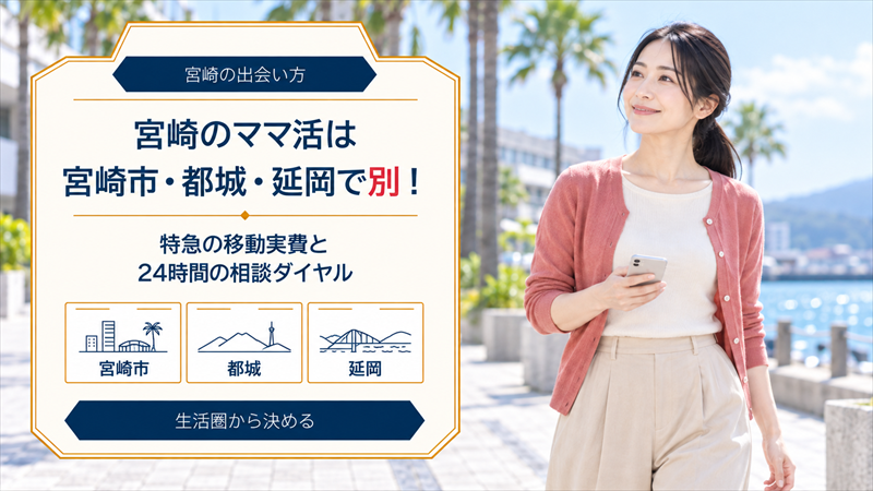 宮崎のママ活は宮崎市・都城・延岡で別！特急の移動実費と24時間の性犯罪相談ダイヤル