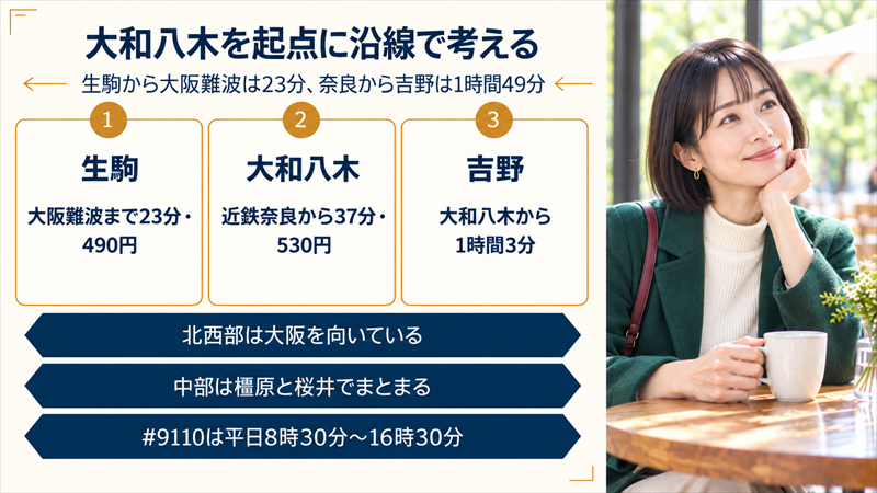 大和八木を起点に沿線で考える